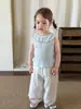 Ropa Infantil Yinco Chaleco para Niñas para Abrigo Verano Estilo Delgado 2026 Ropa Infantil Casual Clase a Cuello de Muñeca Top para Bebé