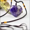 Colgante de Amatista Natural Fantasía Amor Colgante de Amor Pulido Piedra Original Joyería de Amatista Fantasía
