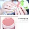 Kit de Cola de Extensão para Manicure com Fibra Modelo Básico Gel para Dedo Cola Diamante Pegajosa Reforçada Polygel Cola Fotopolimerizável Nude