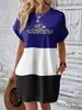 Vestido de Moda Nuevo de Verano para Mujer Sudadera Larga de Cuello Redondo de Equipo de la NFL 211 Vestido Elegante Europeo y Americano