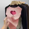 Camiseta Interior de Polar para Niña Otoño Invierno Nuevo Estilo Patchwork Manga Larga Ropa Interior Base Elegante para Bebé