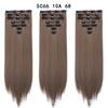 Conjunto de Sete Peças de Peruca Transfronteiriça Extensões de Cabelo Clip-In 16 Clipes Fibra Sintética Extensões de Cabelo Liso Clip in Hair
