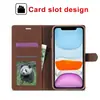 Adecuado para Apple iPhone 12 Funda de Cuero tipo Cartera 8Plus Funda para Teléfono Móvil Piel Sensación Funda Protectora Tarjeta de Inserción 11Pro Funda de Cuero
