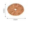 Esterilla Doméstica Tejida de Ratán para Aislamiento Térmico, Salvamanteles Anti-quemaduras para Ollas, Esterilla para Tazones, Esterilla para Mesa de Comedor Resistente a Altas Temperaturas, Salvaplatos Resistente al Calor, Posavasos, Soporte para Tetera