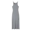 Vestido Bodycon de Verão Canelado de Cintura Alta Slim-Fit com Fenda - Cruzamento Europeu e Americano Amazon 2026