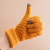 Nuevos Guantes Gruesos con Pantalla Táctil para Hombres y Mujeres en Otoño e Invierno para Mantener Calientes y a Prueba de Frío Guantes de Lana Tejida para Ciclismo al Aire Libre