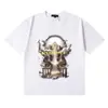 25Ss Marca Morada de Calle Marca Americana de Moda Camiseta Casual Retro Holgada de Manga Corta Estilo Igual para Pareja