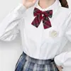 Gravata Vermelha Feminina Básica Estilo Japonês Camisa Dk Uniforme Xadrez Sem Nós Estilo Preppy Roupas Acessórios de Laço Jk