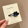 Elegante pinza para el pelo floral con estampado de leopardo para mujer, con un aire Maillard, pinza de cocodrilo estilo coreano, pasador, accesorio para el pelo de otoño e invierno