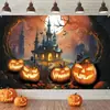 Festa do Castelo de Halloween ao Luar Transfronteiriça Decoração de Atmosfera Interna e Externa Tecido para Pendurar Bandeira de Fundo para Fotografia