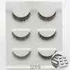 Mecanismo de Nuevo Producto Transfronterizo Pestañas Postizas Suaves Cruzadas Realistas Maquillaje Natural Pestañas Acrílicas Tres Pares Explosiones
