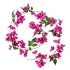 Colgante de pared artificial de vid de flor de ciruelo triangular para interior, guirnalda de plantas verdes para techo, decoración de arco de boda, vid de flores, flores artificiales