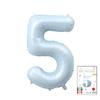 Balão Digital Azul Pérola em Pó Pérola de 32 Polegadas com Cartão de Papel Embalagem Fina Individual Balão Decorativo Enchido com Hélio ou Ar