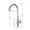 Grifo de cocina de cobre, grifo de agua fría y caliente universal giratorio de acero inoxidable 304 para el hogar, a prueba de salpicaduras