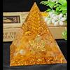 Nuevo Cristal Natural Transfronterizo Piedra Triturada Resina Pirámide Adorno para el Hogar Artesanía Adorno para el Hogar Chakra