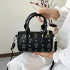 Bolso Boston cilíndrico nuevo y moderno con estampado vintage para mujer, bolso cruzado de oso de diseño nicho