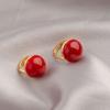 Aretes de Perlas de Moda Simple Japonesa y Coreana Aretes para Mujer Diseño Nicho de Lujo Accesible de Alta Gama Aretes Elegantes Versátiles