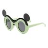2026 Gafas de Sol de Dibujos Animados para Niños Modernas con Bloques de Color Mickey Mouse Marco Grande Niños y Niñas Anti-UV Polarizadas Silicona Suave Modelo Nuevo
