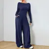 Conjunto de Dos Piezas de Ropa de Casa Relajada para Mujer de Venta Caliente Transfronteriza 2026, Estilo Suave y Acogedor, Diseño de Moda Irregular