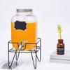 Tanque de Jugo de Botella de Vidrio Personalizado Transfronterizo con Grifo Botella Sellada para Agua Fría Botella de Vino Dispensador de Detergente para Ropa Cubeta de Coca-Cola