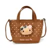 Bolsa Pequena de Mão Infantil com Bolinhas Estilo Francês Nicho Laço Ombro Único Para o Trabalho Estilosa Versátil Fofa Bolsa Transversal para Meninas
