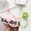Otoño e Invierno Nuevo Estilo Coreano Colgante de Bola de Felpa Hecho a Mano con Cuentas Colgante para Teléfono Móvil Pulsera Corta Cadena Antiperdida para Mujeres