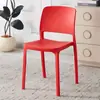 Taburete moderno minimalista de estilo nórdico con respaldo, silla de comedor de plástico para ocio para uso doméstico, silla con respaldo engrosado de grado comercial