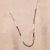 Nueva Cadena para Clavícula de Perla de Alto Grado Estilo Étnico Retro Estilo Chino Color Morandi Francés Collar de Cuentas de Arroz Importadas para Mujer