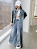 Conjunto Jeans Outono para Meninas 2026 Novo Estiloso Tendência Moda de Rua Conjunto de Duas Peças Descolado para Crianças Maiores Primavera e Outono