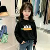 Camiseta de Manga Larga Dulce Linda con Estampado de Dibujos Animados para Niña 2026 Otoño Nueva Superior de Estilo Casual para Niñas