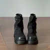Botas Martin de Suela Gruesa Estilo Británico Retro para Mujer Estilo 2026 Modernas Otoño Nuevas Versátiles que Aumentan la Altura Botines Cortos