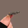 Mini Pinza para el Cabello de Lujo Ligero con Pedrería, Pinza para la Frente de Diamante Completo, Pinza de Pato para Flequillo y Cabello Suelto, Pasador de Cristal, Accesorio para el Cabello Exquisito y de Gama Alta