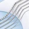 Corrente de Pérola Quadrada de Aço Inoxidável Hip-Hop Europeu e Americano Corrente de Joia de Aço Titânio Corrente Solta para Acessórios de Roupa Pulseira Colar DIY Feito à Mão