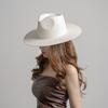 Sombrero de jazz de papiro tejido a mano casual de moda transfronteriza nuevo de primavera y verano, sombrero de paja Panamá para protección solar para viajes al aire libre