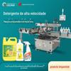 Máquina Rotuladora Automática de Garrafas Planas Detergente Mancha de Óleo de Cozinha Detergente Limpador Garrafa Spray Rotuladora Dupla Face Fábrica