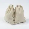 Bolsa de Algodão com Cordão, Saco de Armazenamento de Algodão com Cordão, Bolsa de Tecido com Cordão, Pequena Bolsa de Tecido, Bolsa de Algodão e Linho com Cordão em Estoque