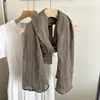 Bufanda Nueva para Mujer 2026, Chal Largo de Retazos Vintage, Estilo Largo Plegado Artístico, Calentador de Cuello Cálido de Otoño e Invierno para Mujer