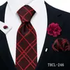 Corbata para Hombre, Pañuelo Cuadrado, Gemelos, Broche Set de 4 Piezas para Banquete de Negocios Decoración de Traje Camisa Corbata de Moda Fábrica Shengzhou
