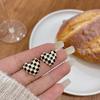 Brincos de Pérola da Moda Temperamento Feminino Versátil Emagrecimento Retro High-End Geométricos Cravejados com Diamante Stud de Agulha de Prata Atacado