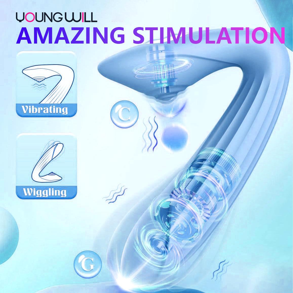 亚马逊爱心隐形穿戴多频摇摆震动迷你AV棒女用自慰器成人情趣用