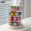 Caja de Almacenamiento Cosmético, Joyero, Organizador Giratorio de Joyería para Dormitorio, Gomas para el Cabello, Pendientes, Borla para Maquillaje, Estante de Almacenamiento para Labiales, A Prueba de Polvo