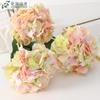 Hortensia de un solo capullo con borde, hortensia nórdica para boda, flor falsa, fondo fotográfico, simulación de pared, flor