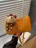 Bolsa de ombro tecida com padrão retrô de nicho, bolsa tipo balde para mulheres, nova moda popular de 2026, bolsa de ombro e transversal de grande capacidade