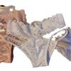 Braguitas Sexy de Encaje Resbaladizas para Mujer Nuevas de Satén con Cordones Calientes para Chica Cruz Pura Deseo