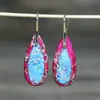 Pendientes Colgantes de Gota de Agua de Pino Emperador Natural para Mujer Pendientes Exquisitos Pendientes de Piedra pendientes