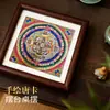 Thangka Mandalas Vajra Nepaleses Pintados à Mão de 30cm para Sala de Estar, Altar Budista, Pendente de Parede, Pintura Decorativa