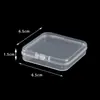 Caja Cuadrada Pequeña Transparente con Tapa, Caja de Herramientas, Manicura, Uñas Postizas, Caja de Plástico, Juguetes, Accesorios, Caja de Embalaje para Exportación Transfronteriza