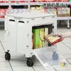 Carrito de Compras con Mango Ensanchado para Uso Doméstico, Puede Sostener Botellas de Agua, Carrito Pequeño de Comestibles con Ruedas Ensanchadas, Carrito para Acampar al Aire Libre