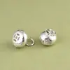 Colgante de accesorios de plata pura Rey Ciervo Dorado, Oreja Degradado Lluvia, Espada Estrella del Norte, Mantra de Seis Caracteres, Tambor de Sonajero, lingote de plata, colgante de plata pura
