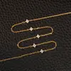 Bajo el Árbol Banyan Plata de Ley S925 Claridad Vvs1 Moissanita de 1.3 mm Collar de Trébol de Cuatro Hojas para Mujer Cadena para el Cuello Más Vendida en Amazon